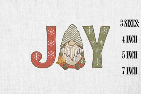 Joy Christmas Gnome Embroidery Design Review