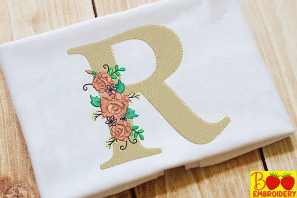 Letter R and Flower Embroidery Review